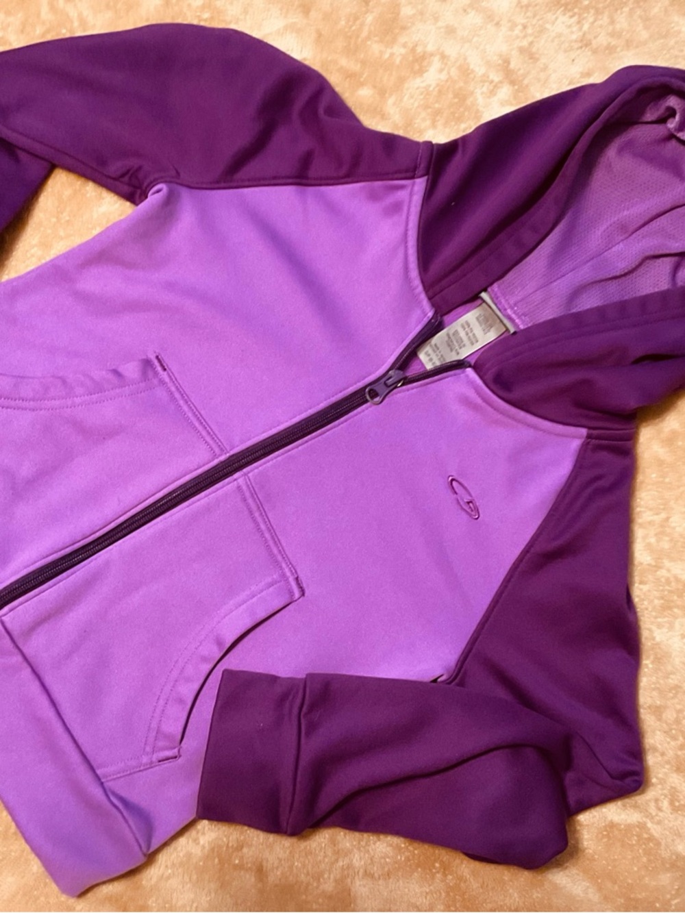 Champion Girls Lavender to Deep Purple Gradient Zip-Up Hoodie